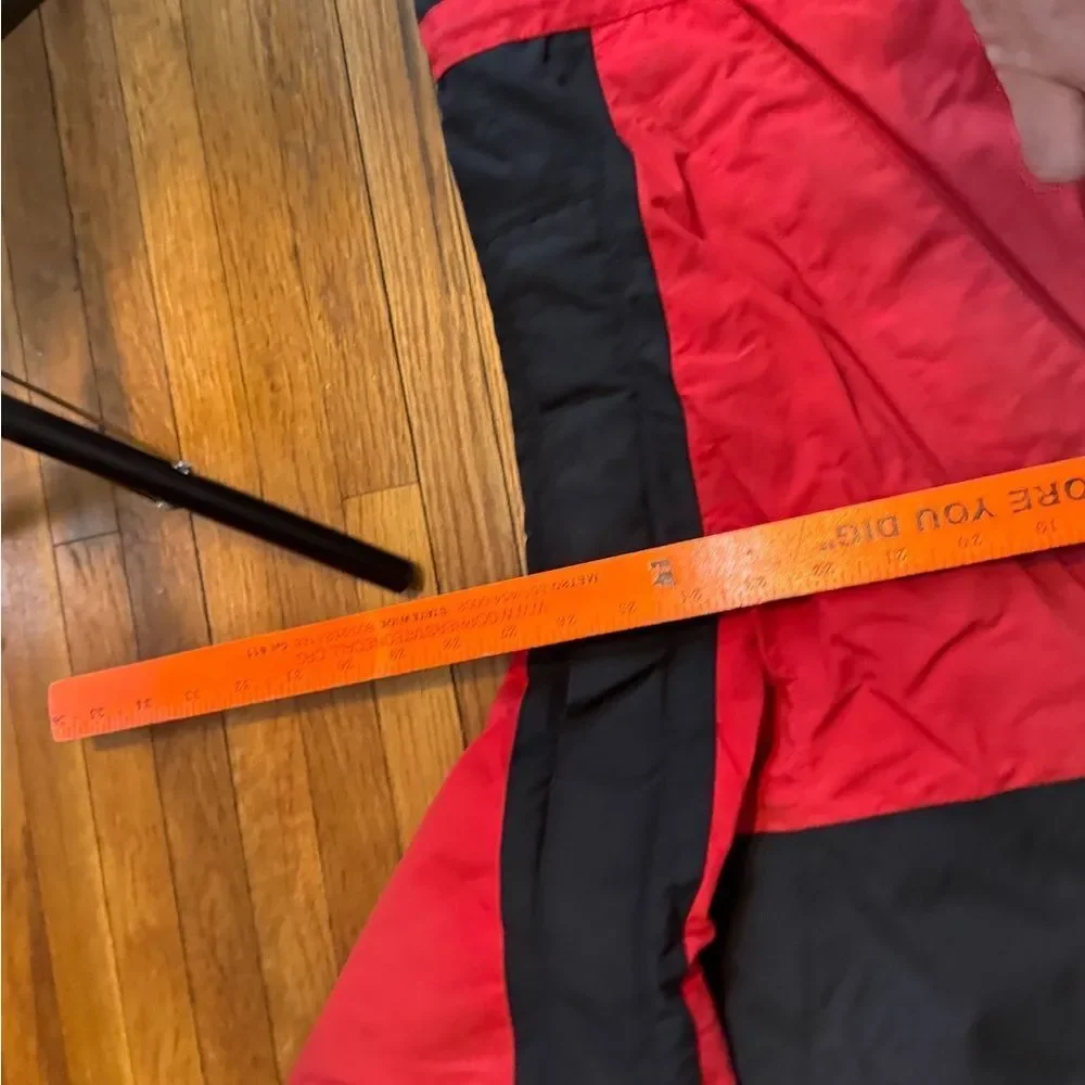 Vintage The North Face Men's Bold Red and Black Ski Jacket